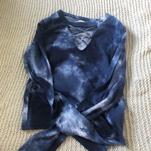 hollister marble crop top